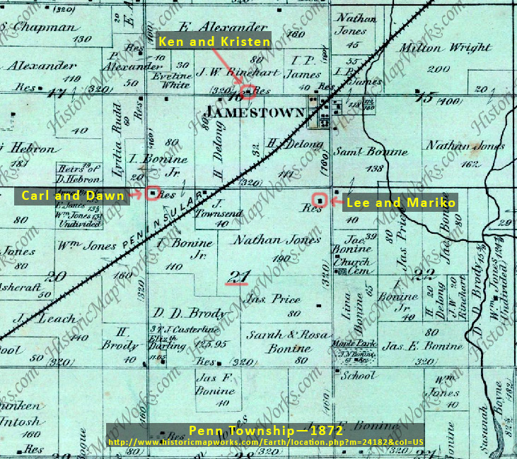Penn Township in 1872